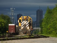 TTC (Train touristique de charlevoix of the massif)  623 at Interchange QG&CN for QGRY shop. 