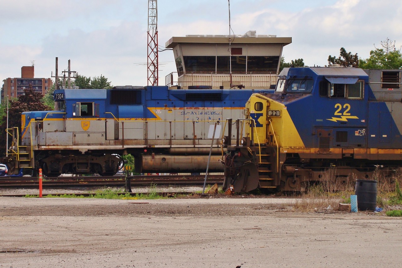 Foreign power is still quite common in the Windsor area, seen here CSX AC44CW #22 waits for a loaded train coming from ADM and as D&H 7304 yards his train in the background. This is a pretty normal sight today, but someday soon I'll be wishing I shot more of the variety that's so commonly available around this area.