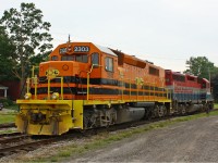 A sign of times to come for 4095. The ex-rail America GP 40 must be looking over its shoulder at what’s to come for it and many of its peers. While at Stratford, there were six silent units with six different paint schemes including Genesee & Wyoming, Rail America, GATX, Southern Pacific, 3821 grey over red, and 2236 grey over yellow.