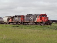 SD40-2 CN 5369 and SD40u CN 6019 switching at Scotford