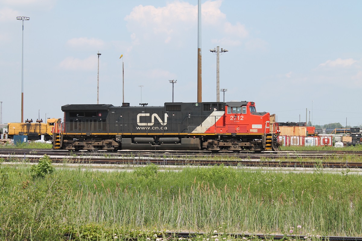 An Illinois Central idles in Mac yard