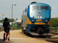 #72 arrives at Brantford for it's station stop