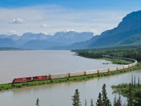 Making its best impression of CP's Gap, Alberta, CN's Swan Landing, Alberta is host to CP Train 112-22 detouring on CN's Edson Sub due to multiple floods/washouts on CP's Laggan Sub. It's seen departing the siding after meeting CN's A411 and CP's 113, wrapping itself around Brule Lake.Community Response 	