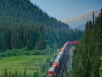 CP train 101-17 heads west on CN's Albreda Sub, detouring as train F40151 21.