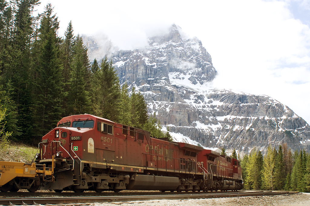 Climbing under Mt Stephen to the upper spiral tunnel