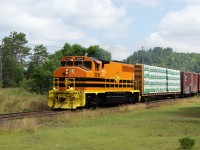 Huron Central 3010 leads the Espanola Turn on the approach to McKerrow at Jacklin Road before beginning the days switching duties at the paper mill.
