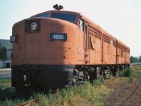 The sole surviving Canadian Pacific Alco-designed cab-unit, FPA-2 #4090 on display at the Canadian Museum of Rail Travel in Cranbrook, BC. For more pics & video from my collection see <a href="http://northamericabyrail.info"> http://northamericabyrail.info </a>