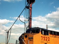 Making a very rare visit to Windsor is UP AC60CW #7522.  This unit was apparently testing on the CP for some months, but this was the only instance I know/heard of it being in Southwestern Ontario.