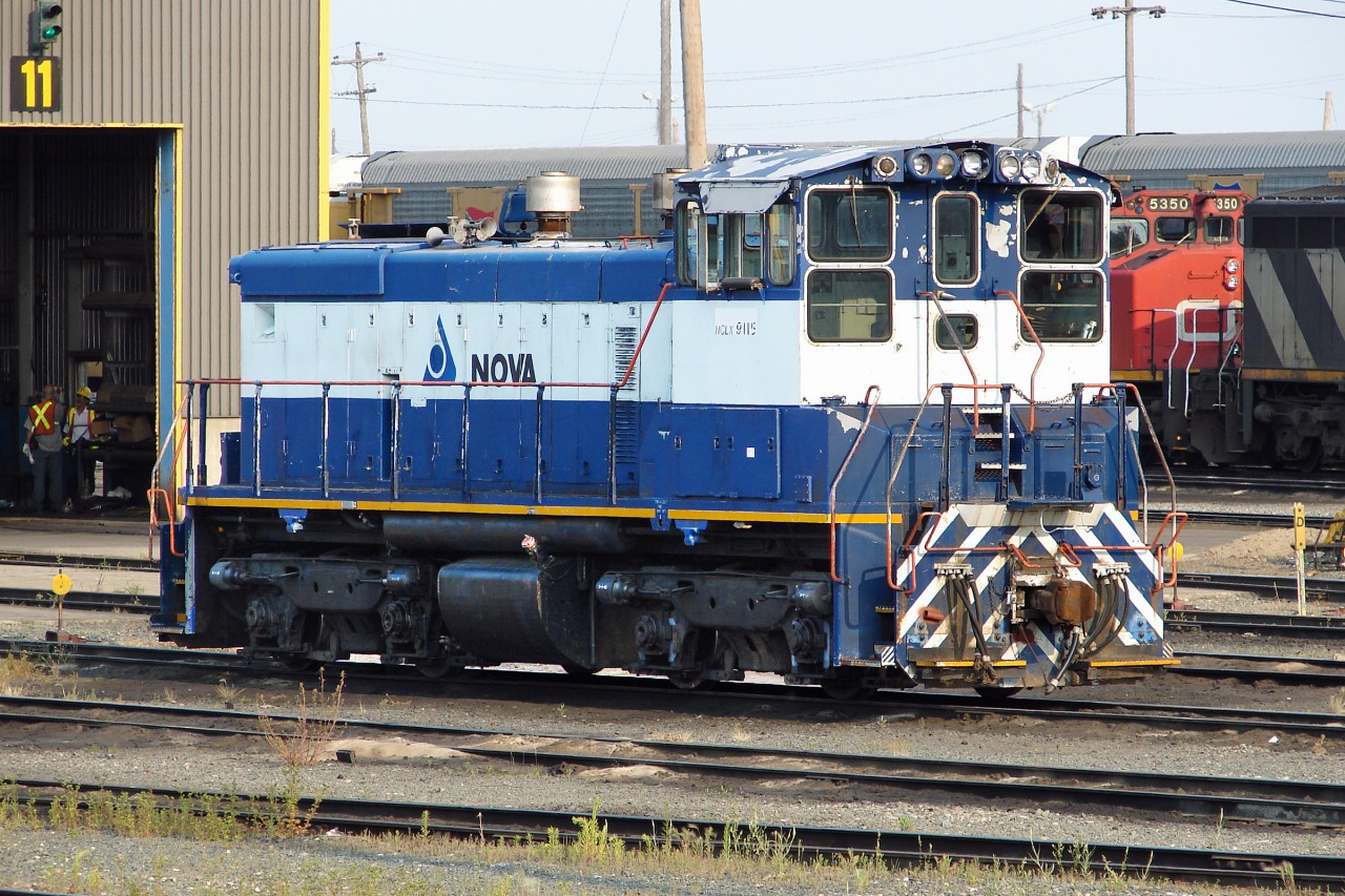 NOVA Chemicals SW1500 NCLX 9115, based at Joffrey, Alberta is seen here outside the shops at CN's Walker Yard in Edmonton.