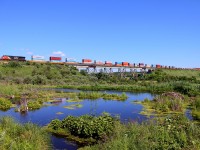 CN's Q101 crosses the Little Saskatchewan River valley just east of the town of Rivers.