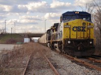 The first of what would be many trains loaded with corn coming from ADM on Windsor's west end is seen here wyeing himself before heading west back to Detroit, and eventually en-route to Louisiana. These are former CSX tracks, and it was fascinating to see this train on them yet again after a 20 year hiatus. At the moment, this is a fairly rare move as these trains are coming into ADM about twice a month.