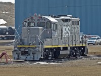 GP9RM CN 7024, is painted grey and identified as IBS 7024 and assigned to work at CN's Distribution Facility at Scotford, near Fort Saskatchewan.