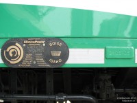 A locomotive's identity isn't just the unit number - that can change multiple times over a unit's life as it changes ownership. Rather, it's the serial number of the frame (or "frame number") that railroads and roster keepers use to identify lineages of locomotives throughout their lives. GO 604's identity is rather clear, with it stamped right on the official Motive Power Industries builders plate as well as welded to the frame on its own piece of stamped steel: serial/frame number 2405-05 (for 5th unit of the batch of 27 ordered), model MP40PH-3C, built November 2007 at Boise, Idaho.