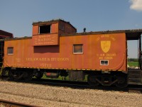 Delaware and Hudson caboose #35712 is show in Welland yard on the CP Hamilton Sub on July 16th, 2013. THis caboose is destined for Taylor, Pennsylvania. I want to thank Relic (RFM) for the tip.