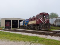 With the GJR job headed off north to serve the city of Guelph, OSRX 505 holds a pair of ex RailLink F units (acquired last year) outside of the shop. Little did I know that within a few hours these units were to be transferred west to Woodstock by CP's London Pickup. I remember seeing these units in Goderich last Summer in near derelict condition, and it made me think how much I would love to see them move once again, thankfully they were purchased by the OSR and avoided the scrappers torch.