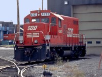 GP9 SOO 47203 sits outside the shops at CP's Alyth Yards inCalgary