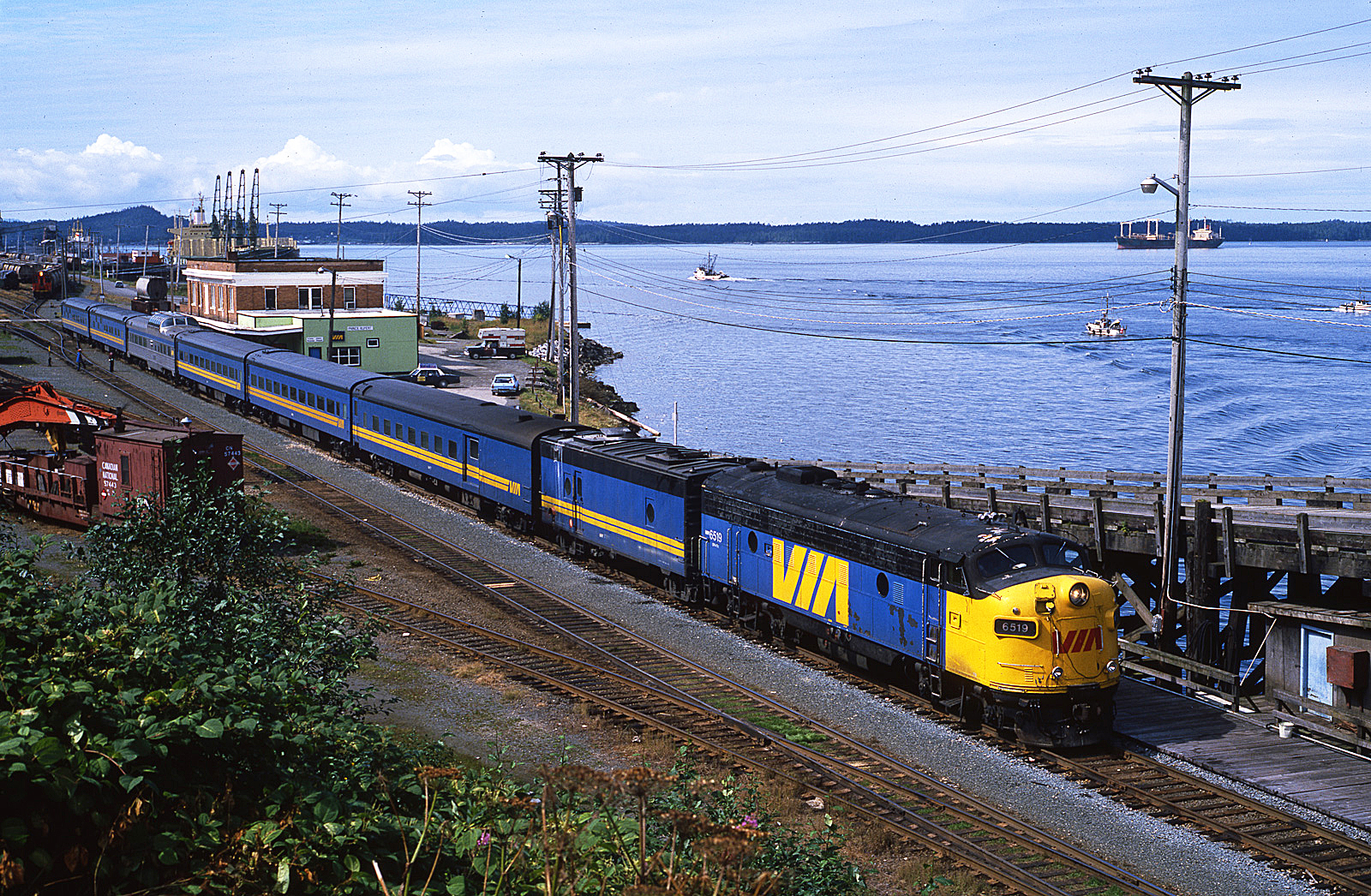 Railpictures.ca Peter Gloor Photo Prince Rupert station, BC, VIA