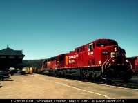CP 8536 had made it from Thunder Bay to Scheiber over the CP Nipigon subdivision.  Now it's time for a crew change before continuing east over the Heron Bay Subdivion on the way to White River for the next crew change.