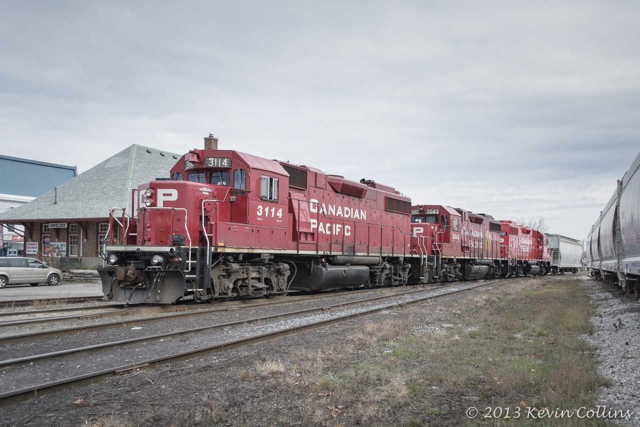 CP 3114, CP 3043 & CP 3117 at Havelock, ON.