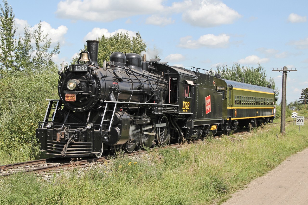 Celebrating her 100th birthday MLW 4-6-0 CN 1392 is back in steam at the Alberta Railway Museum
