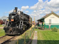 1397 disembarks her passengers at the preserved "St. Albert" station.  Obviously receiving a lot of attention and more snapping of pictures.