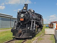 CN 1392 sits quietly off the end of the station waiting for her next run at the Alberta Railway Museum