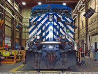 CEFX 1041 sitting over the Track Four droptable in the CP Coquitlam Diesel Shop.