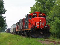 A vintage EMD duo head todays 438 as it stops in the yard to set off a few cars and pick up a few for its own train. Something about CN's GP9RM's gives them this timeless feel that I'll never get tired of.