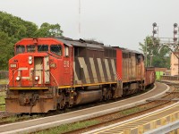 CN 907 passing through Brantford with the A/C on full blast