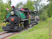 Almost done its 1 KM round trip, it pulls into the final destination with a friendly crew!