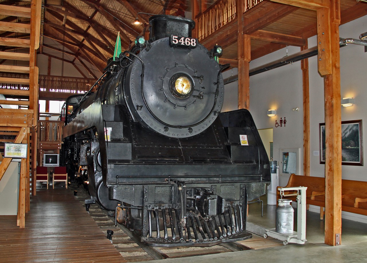 Built by MLW in September 1948 2-8-2 Class P-2k CP 5468 worked the Shuswap Subdivision.