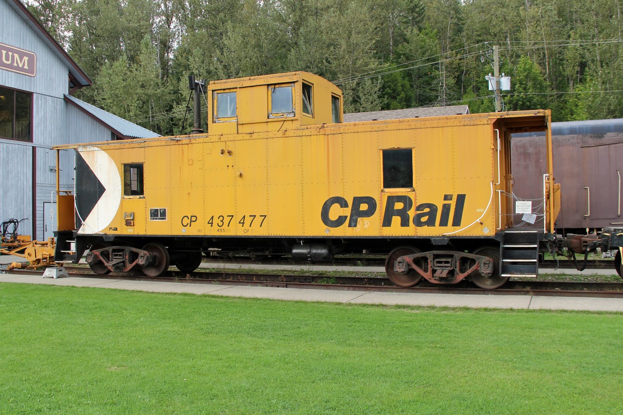 1954 caboose CP 437477 from which the "conductor's eye view" was taken.