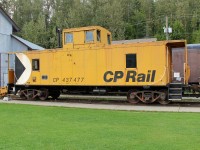 1954 caboose CP 437477 from which the "conductor's eye view" was taken.