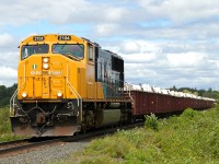 ONT 2104 leading 308 just outside of the Englehart Yard