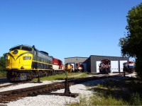 In my opinion, easily the coolest shortline in Ontario, OSR's roster is something of an operating museum. Behind their Salford shop, eight locomotives of eight different models can be found awaiting the call of duty. The 6508 and 383 would be called shortly for the Ingersoll-Woodstock turn, while the others get to enjoy the day off. Where else can you find a railroad operating with engines from four different builders? Note: taken on RR property with permission.
