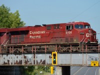 <b>TH&B</b> aka Tired Hungry and Broke / To Hell & Back / etc may still seem alive in Hamilton - most bridges on the CP System in Hamilton retain TH&B lettering or logos - but we can only wish it was true, right? :) CP 246 has finished a set-off in the yard at Aberdeen and is heading back to the main to return to their train, heading over the bridge that many locals probably still think is the TH&B line to Waterford...
