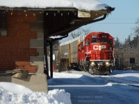 It's a cold, but bright winter day and TK21 has arrived from Wolverton. Crew had a set-off in the Galt yard before getting a clearance on the Waterloo sub to Hagey.