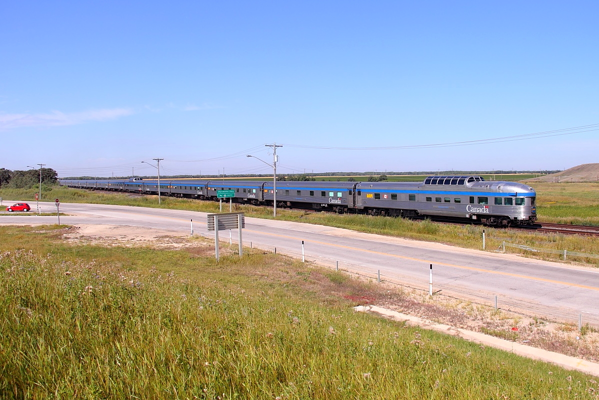 The westbound "Canadian" clears the Winnipeg city limits.