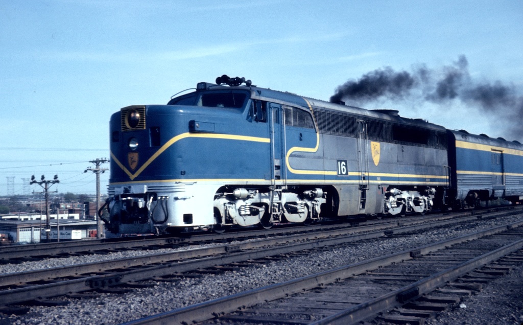 D&H PA 16 has just crossed over the CNR and is about to climb the hill into Montreal West Station.