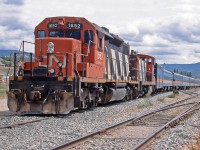 GP38-2 CN 1652 (Ex NAR 403 "Athabasca River") and GMD1 1437 in charge of the Okanagan Wine Train.  The train ran dinner excursions in the Okanagan Valley from 1999 to 2003.  Due to lack of funding it was "parked" in 2004 and to my knowledge has not been heard of since.