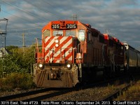 T29 heads out in the early morning light of Fall as it makes it's run to Chatham to do it's daily switching duties.