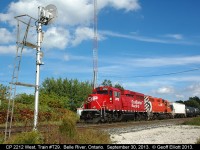 CP Train T29, the "Chatham Wayfreight", sits in the hole waiting on another 10,000+ foot long 142 to pass.  Once 142 clears, 2212 will throttle up and complete it's run back to Windsor, before starting the whole process over again tomorrow morning.
