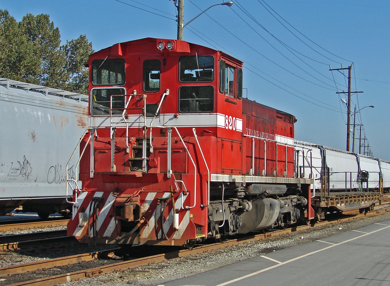 Vancouver Wharves SW1500 #820 sat on this track for as long as I can remember, never seemed to move or be used for anything.  This year (2013) both it and the tracks have gone so I decided to dig out this old pic.  Much of the North Van Yard is still in use by CN and as far as I can tell from other pics 820 went to Kinder Morgan KMTX in New Westminster and may now actually be retired and on its way to scrap.