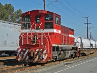 Vancouver Wharves SW1500 #820 sat on this track for as long as I can remember, never seemed to move or be used for anything.  This year (2013) both it and the tracks have gone so I decided to dig out this old pic.  Much of the North Van Yard is still in use by CN and as far as I can tell from other pics 820 went to Kinder Morgan KMTX in New Westminster and may now actually be retired and on its way to scrap.