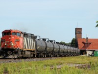 CN U711 (crude oil empty's destined for BNSF in North Dakota) with CN 2401 and 95 empty tank cars
