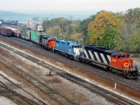 CN 449 makes a lift at the Stuart Street Yard with CN 5331, EMDX 763 and CN 4132.