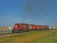 Southbound freight with an impressive collection of SD40-2's