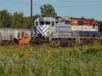 A pair of SD40-2's (CITX 3097 & MMA 758) are inactive in Farnham Yard, which is mostly empty nowadays.