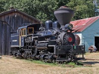 1924 built Lima 50-Ton 2-Truck Shay, Mayo Lumber Co No. 3. Originally donated in 1967 this locomotive worked the Kettle Valley tourist railroad from 1995 to 2009 before returning to be on display at the BC Forest Discovery Centre