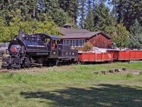 #25 departs "Alderlea" with a very lightly loaded train.